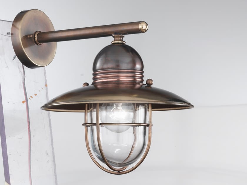 Латунная светодиодная наружная настенная лампа Cremasco Illuminazione Венецианская традиция ARCH-00019169