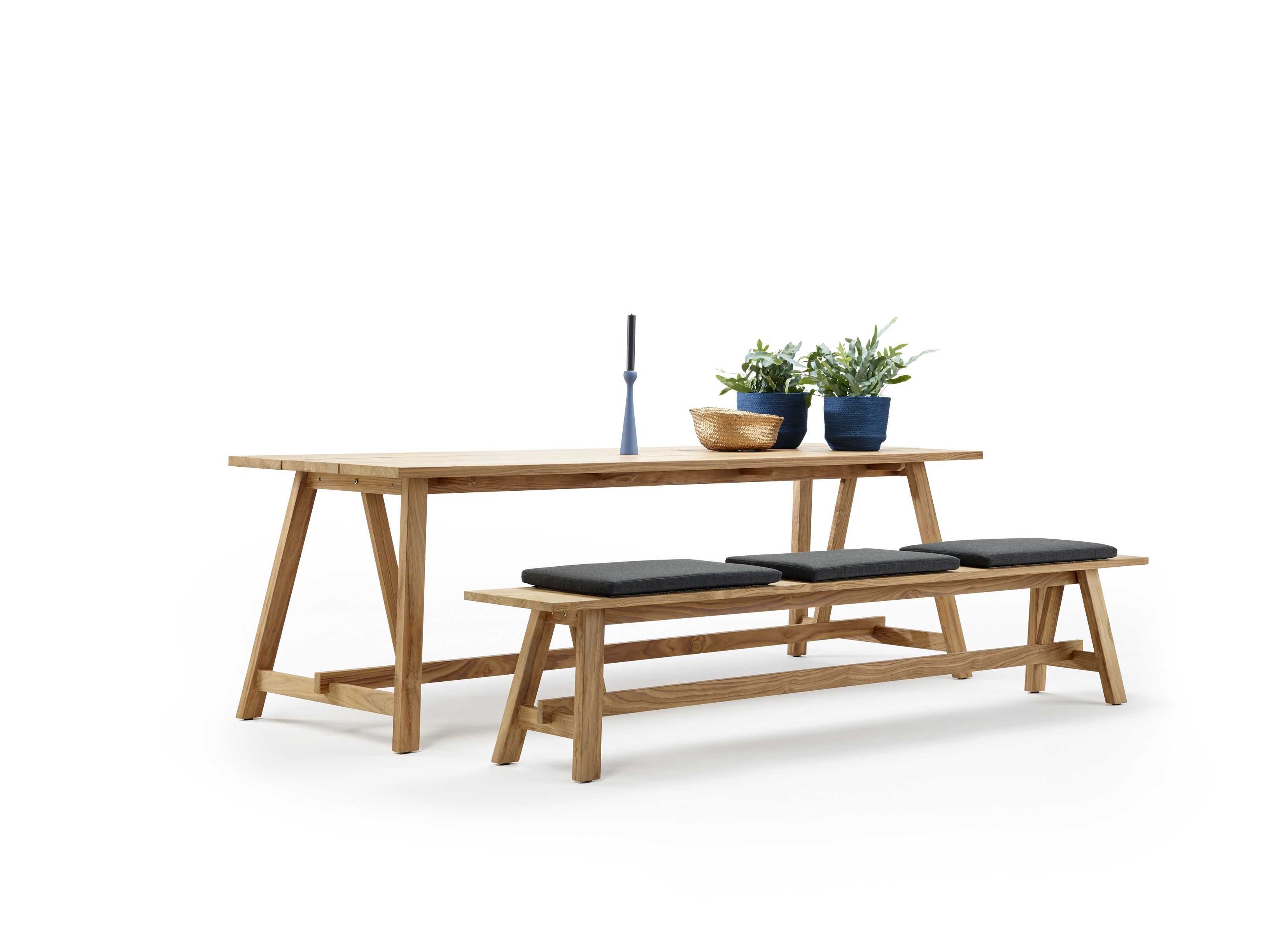 Прямоугольный садовый стол из тикового дерева solpuri ARCH-00136852 - Вид №2