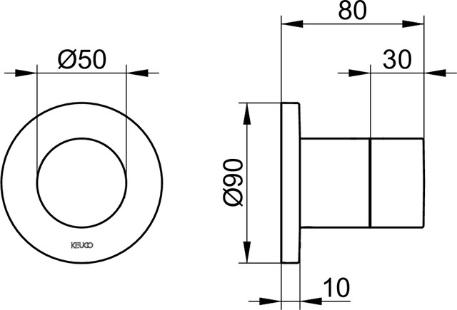 59541170001 Запорный вентиль DN 15 KEUCO IXMO - Вид №8