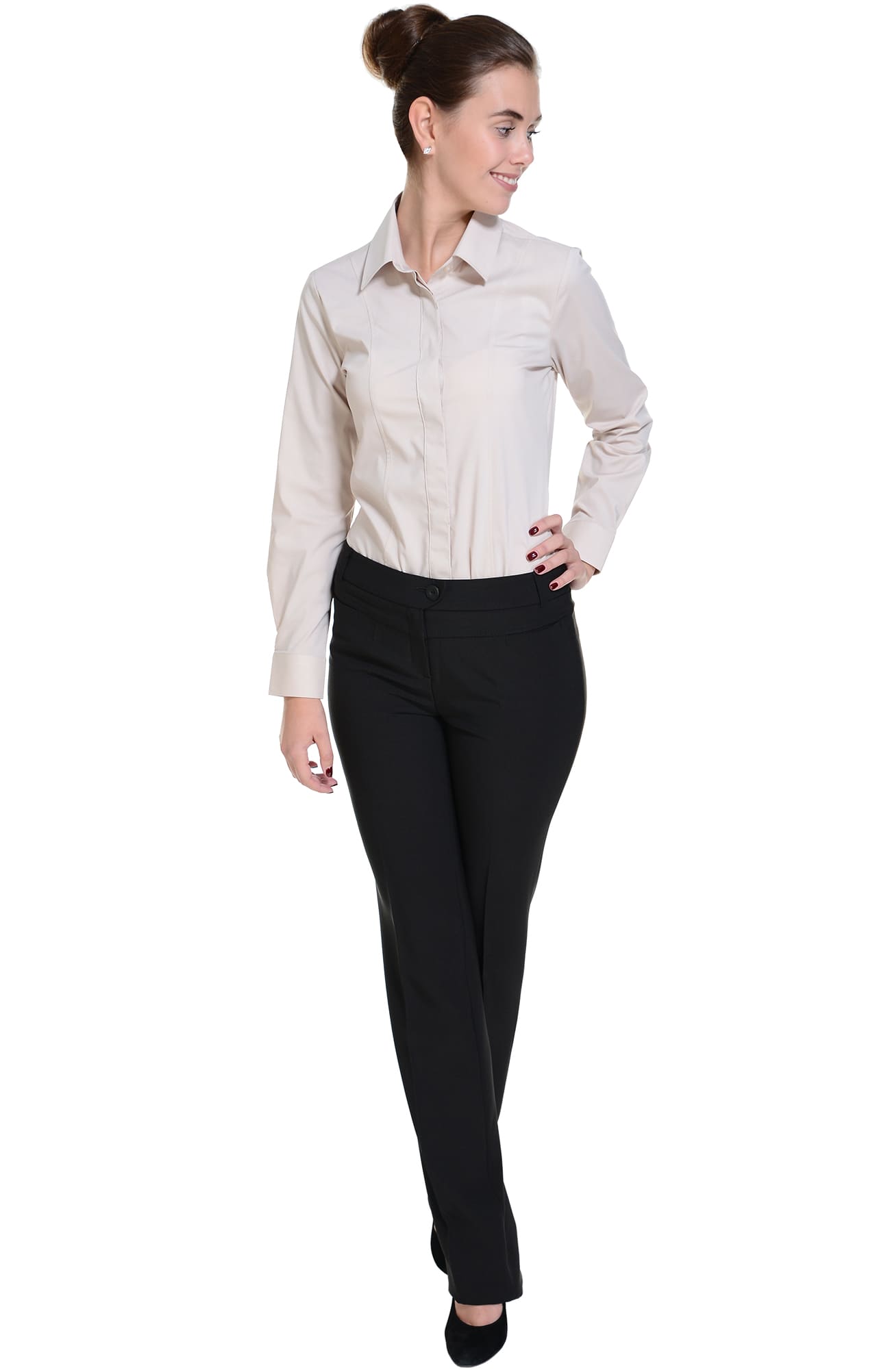 62502 Рубашка женская  beige El-Risto  Корпоративная одежда  размер 50 (XXL)  - Вид №8