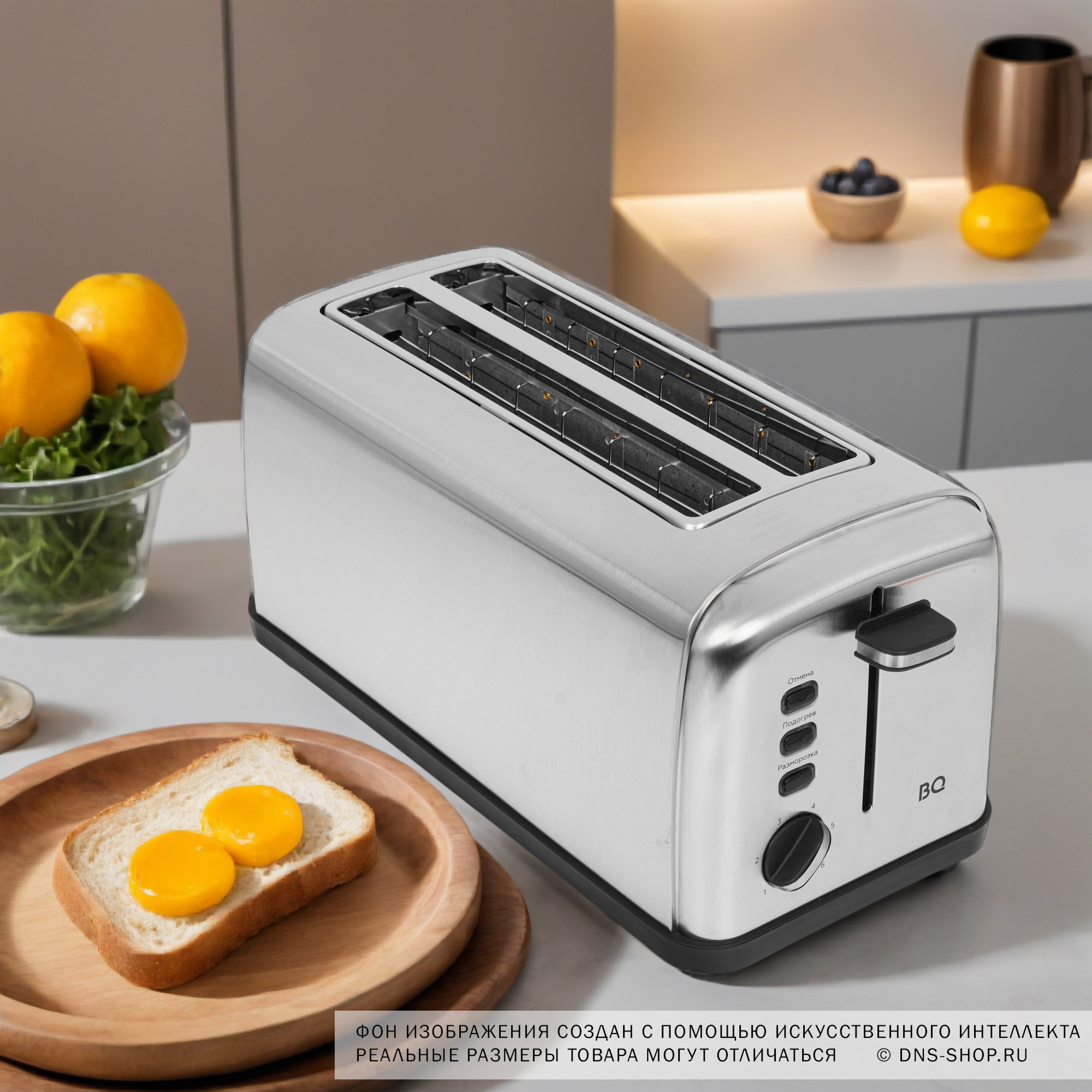 9048875 Тостер BQ T2003 серебристый STDN-0064879 - Вид №9