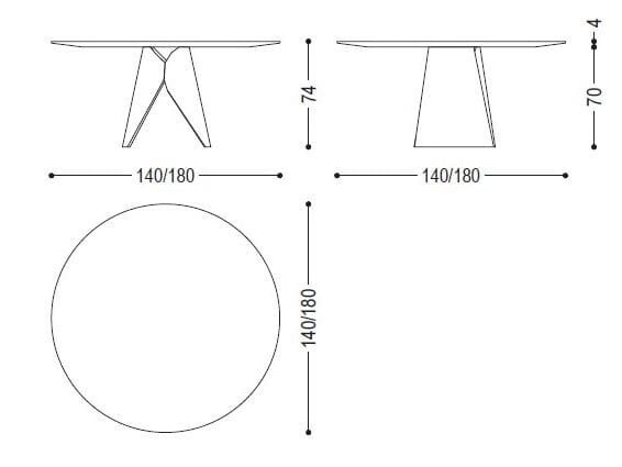 Круглый стол из массива дерева Riva 1920 MIYA ARCH-00085161 - Вид №4