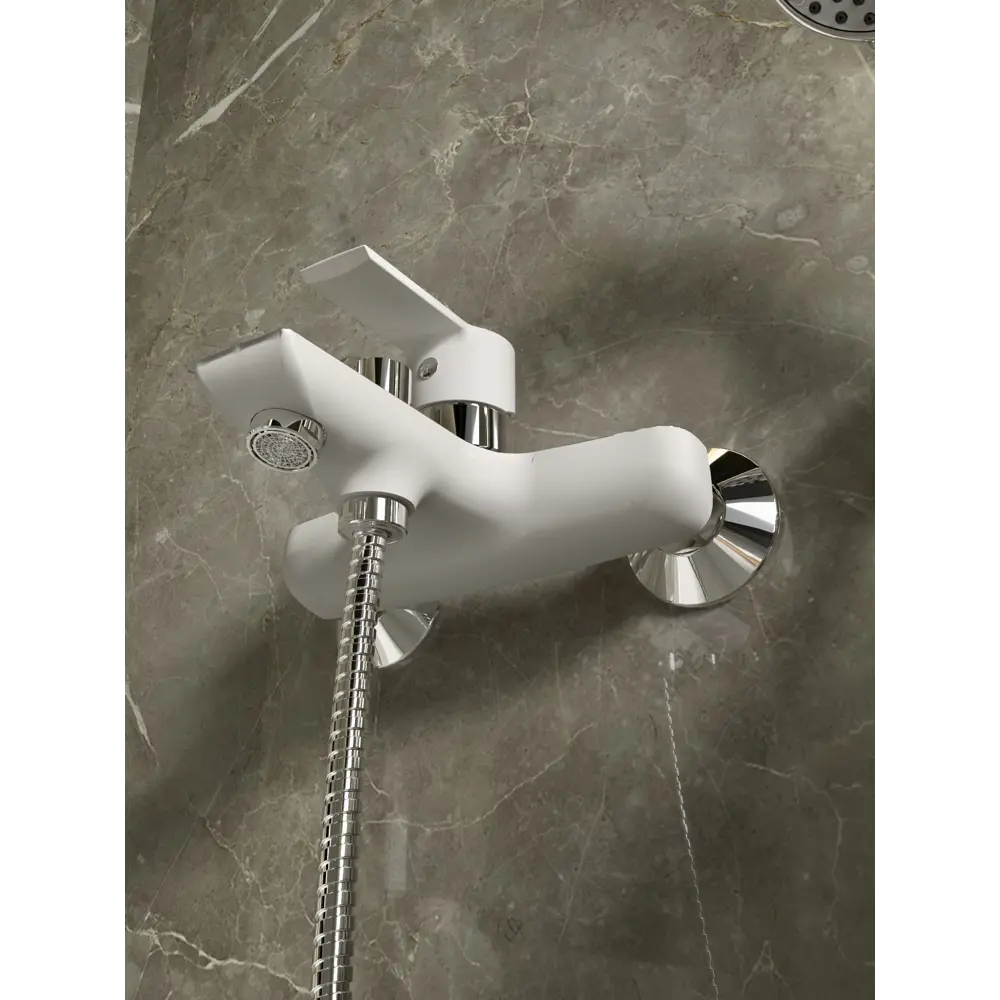 Смеситель ESKO Lucca для ванны - хром с белым матовым покрытием 89358552 STLM-1373005 - Вид №3