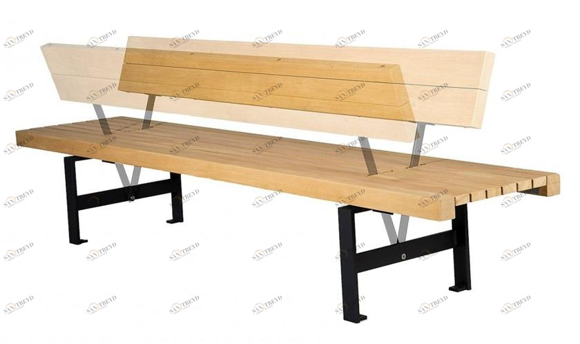 Euroform W Лежащая деревянная скамья со спинкой  379 