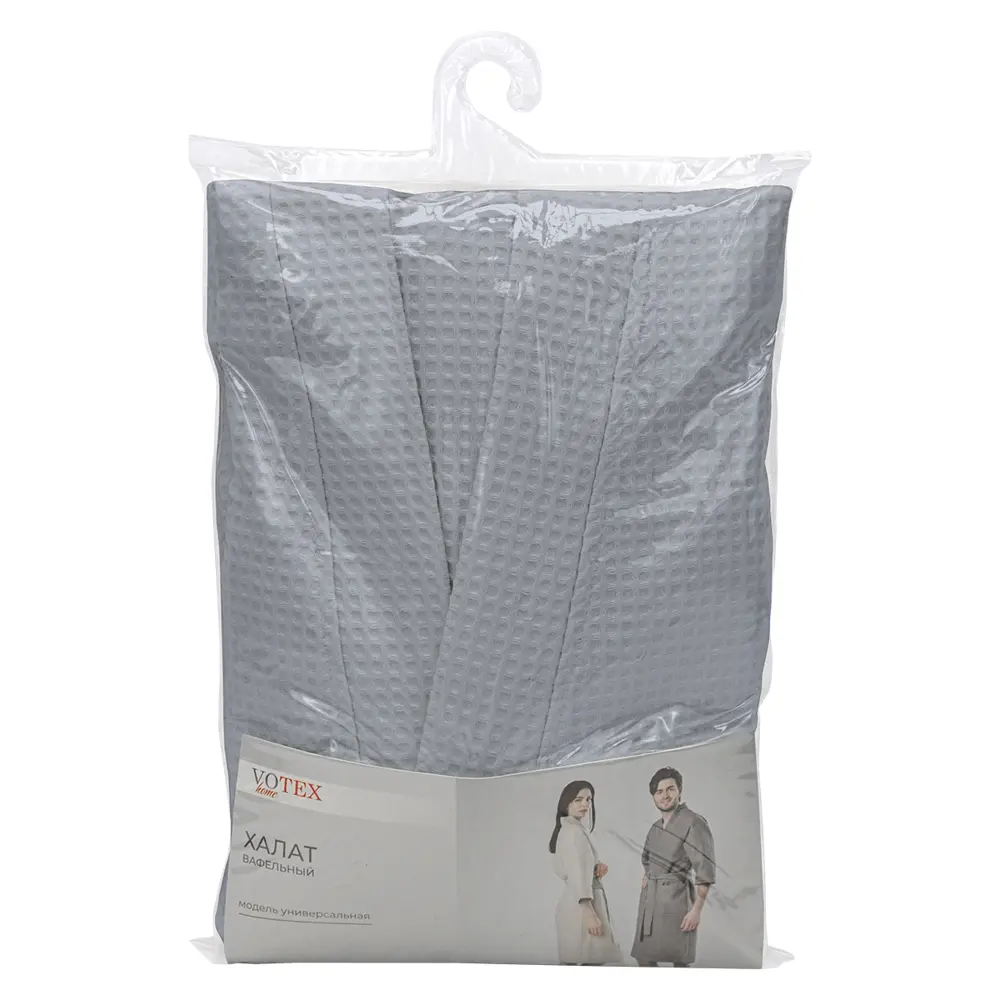 Халат вафельный Votex Home Кимоно без капюшона размер XL цвет серый STLM-2100261 - Вид №2