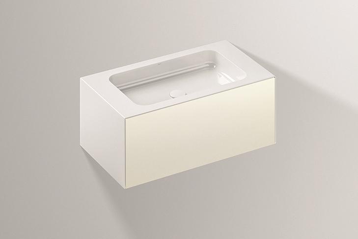 5155514000 Умывальник с тумбой, wp.folio2, белая, proshield, лакированная, шелковисто-матовый блеск, белый Alape серия FO (Folio) 