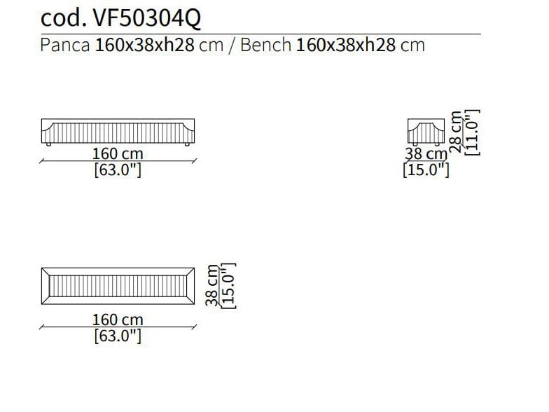 Скамейка из ткани Vittoria Frigerio Capua ARCH-00028568 - Вид №5