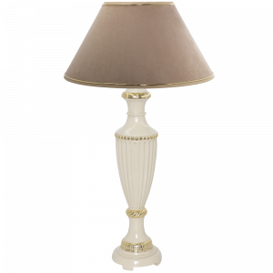 32004,34013 Настольная лампа Ваза Ребристая Айвори Карамель BOGACHO