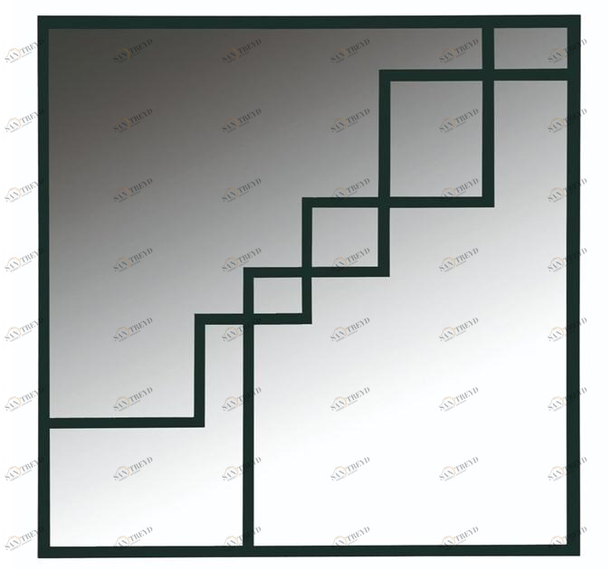 Ph Collection Квадратное зеркало в настенной раме sun-id-1433699