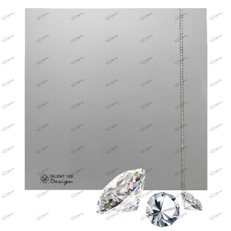 Накладной вентилятор Soler Palau SILENT-100 CZ SILVER DESIGN SWAROVSKI 5210622400