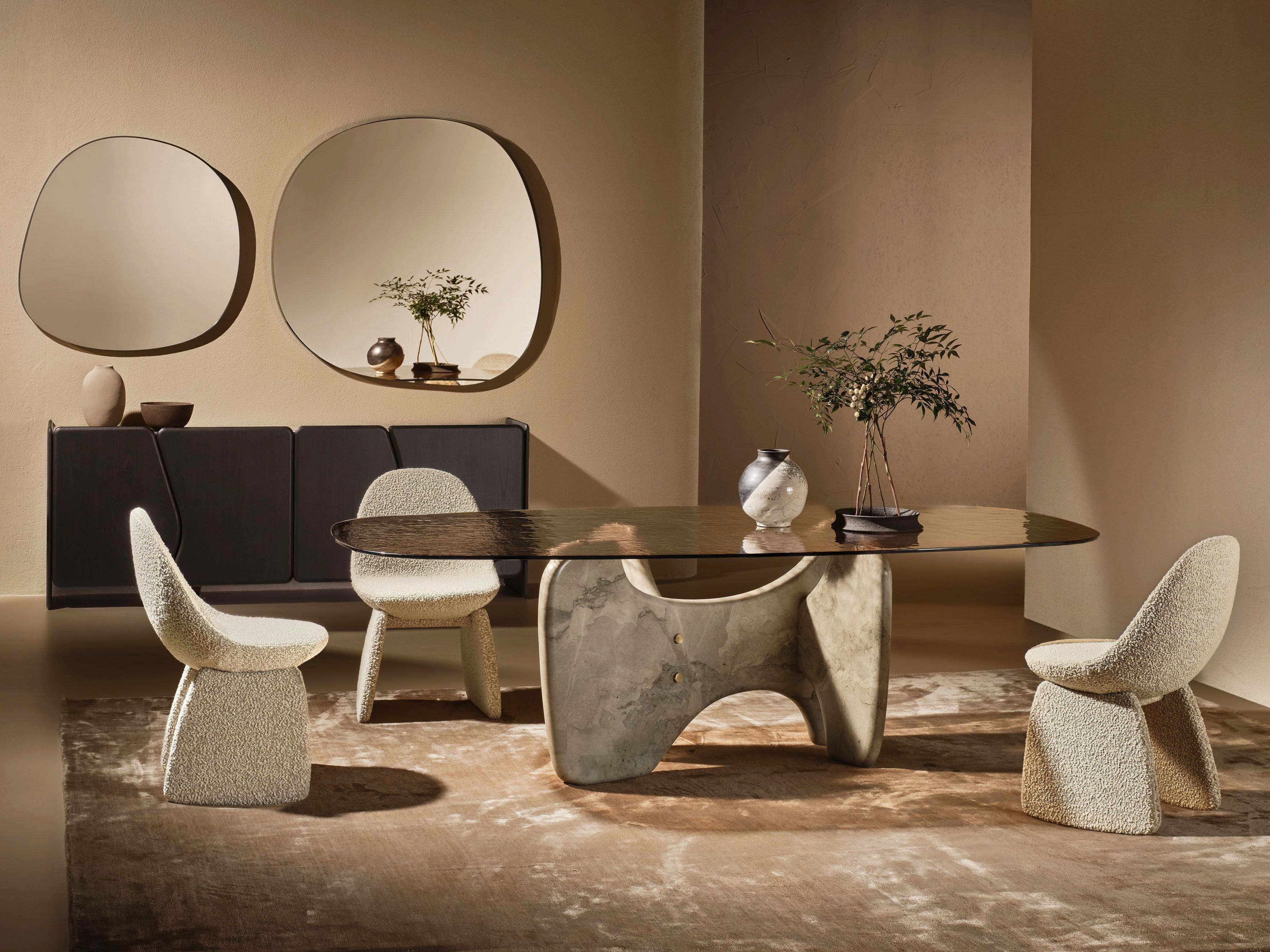 Травертиновый обеденный стол Naturedesign Главная ARCH-00012239 - Вид №1