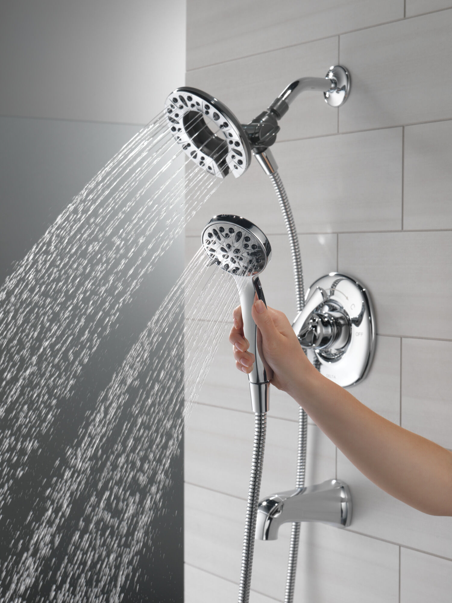 144890-I Ванна и душ Monitor® серии 14 с In2ition® Delta Faucet Larkin Хром  - Вид №13