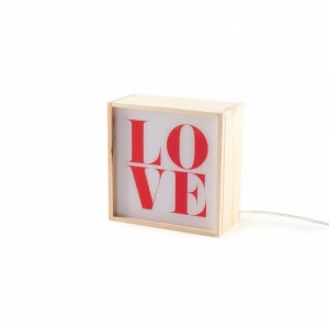 Настольная лампа 21х21 см розовая Lighthink Box 08341 SELETTI  00-3882472 Бежевый;розовый