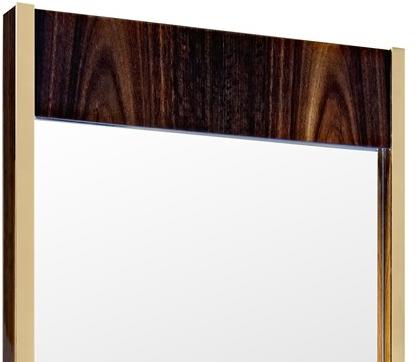FRATO Зеркало из шпонированного дерева с настенной рамой  Fac050013aav  - Вид №2