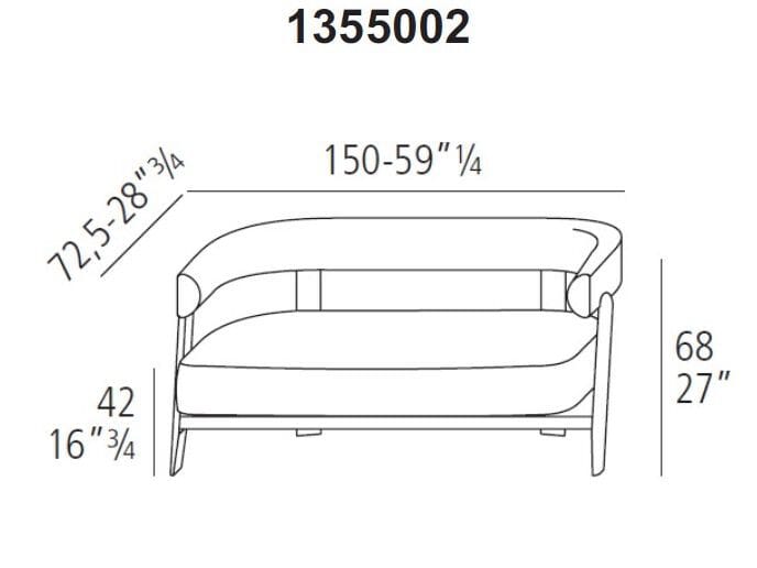 Кожаное или тканевое кресло с подлокотниками Vibieffe 1355 TIMELESS ARCH-00067416 - Вид №2