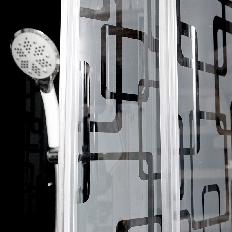 V160 Душевая кабина DETO Серия V BМ1590 с гм. и эл. BLACK - Вид №20