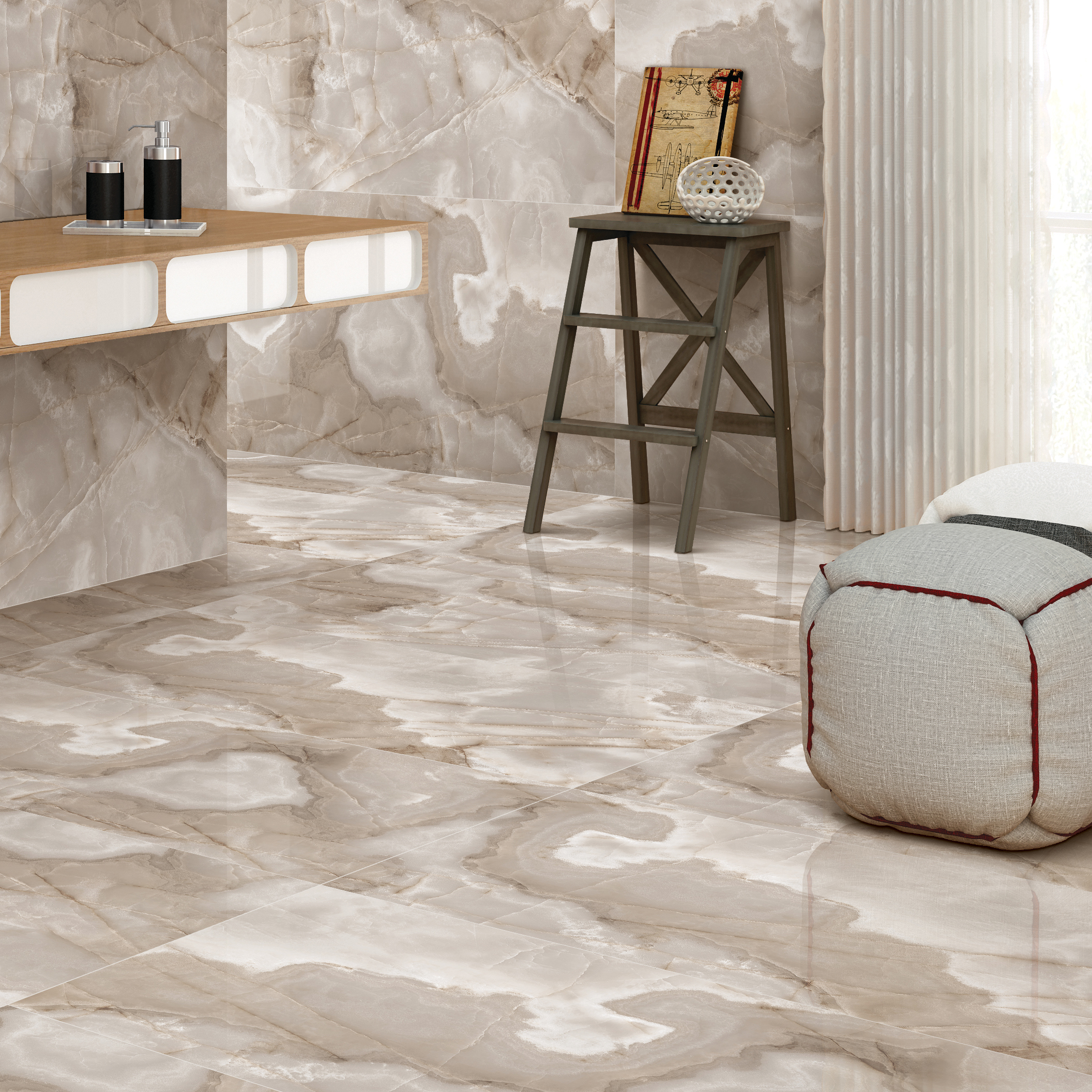 Керамогранит ARCADIA CERAMICA Coffe 60x120 см с эффектом полированного мрамора 84855262 STLM-0056149