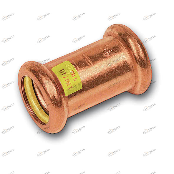 11027054 SANHA 10270 пресс-фитинг газ, медь, муфта ВПр-ВПр 54 мм 