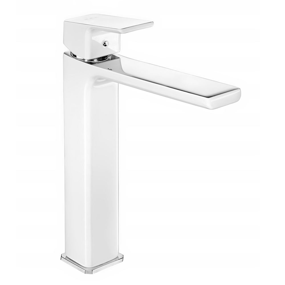 104888002st  Смеситель для раковины Tiera High Type - Экономия воды - Белый-Хром Eca  - Вид №1