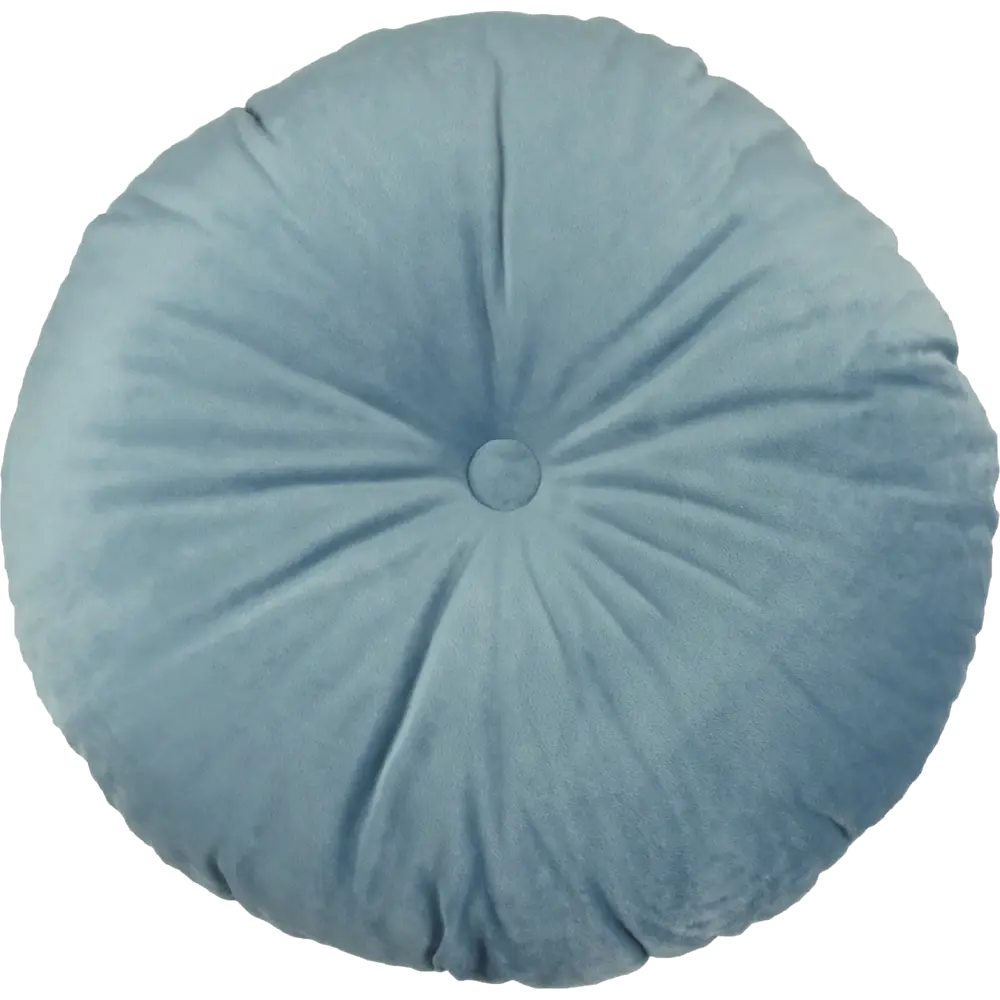Подушка круглая Ø45 см цвет серо-голубой 82675608 STLM-2174146 LINEN WAY 