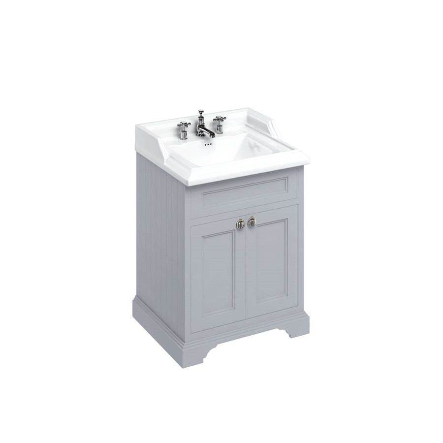 Burlington Отдельностоящий блок 65 с дверьми и классической раковиной Classic Grey с 1 отверстием под смеситель Раковина FF8G_B15 1TH  - Вид №11