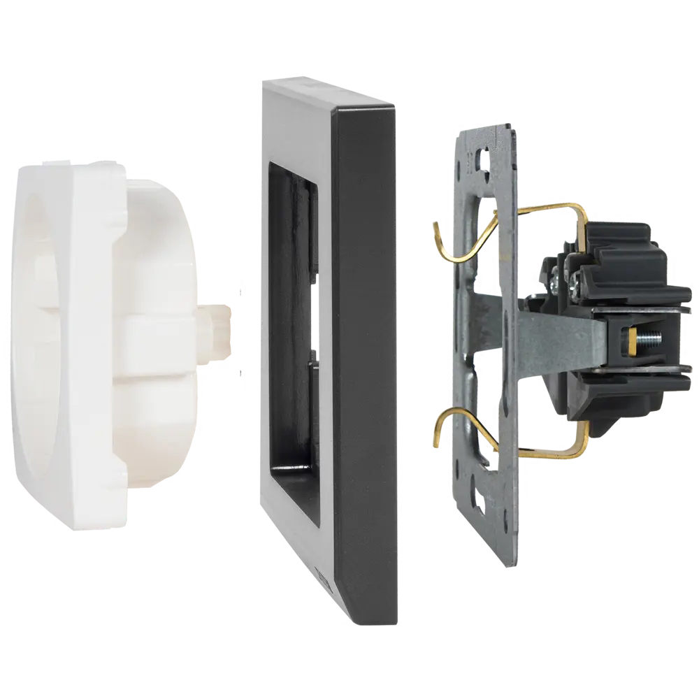 Рамка WERKEL Stark для розеток и выключателей на 2 поста, черная матовая 82125375 STLM-0019704 - Вид №2