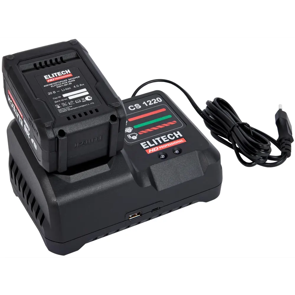 Пистолет аккумуляторный для герметика и монтажного клея Elitech HD CCG 20SL6, 20 В Li-Ion 4 Ач STLM-2142737 - Вид №9