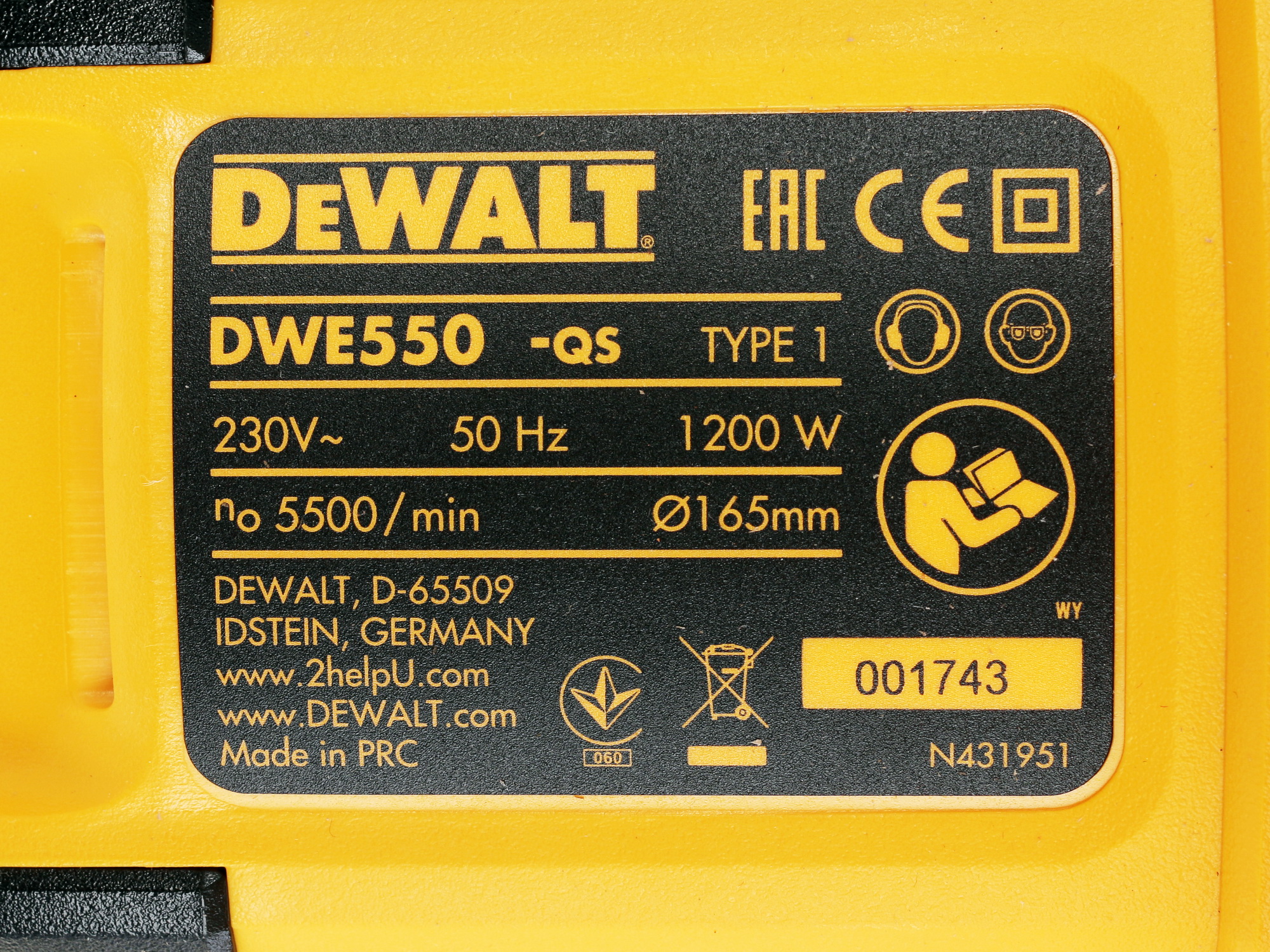 Пила дисковая DeWalt DWE550 1081499 STDN-0086389 - Вид №4