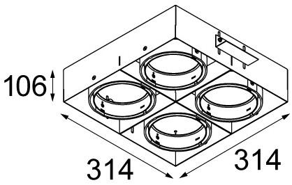 Точечный светильник на потолок Multiple trimless Santreyd sun-id-1509830 - Вид №4