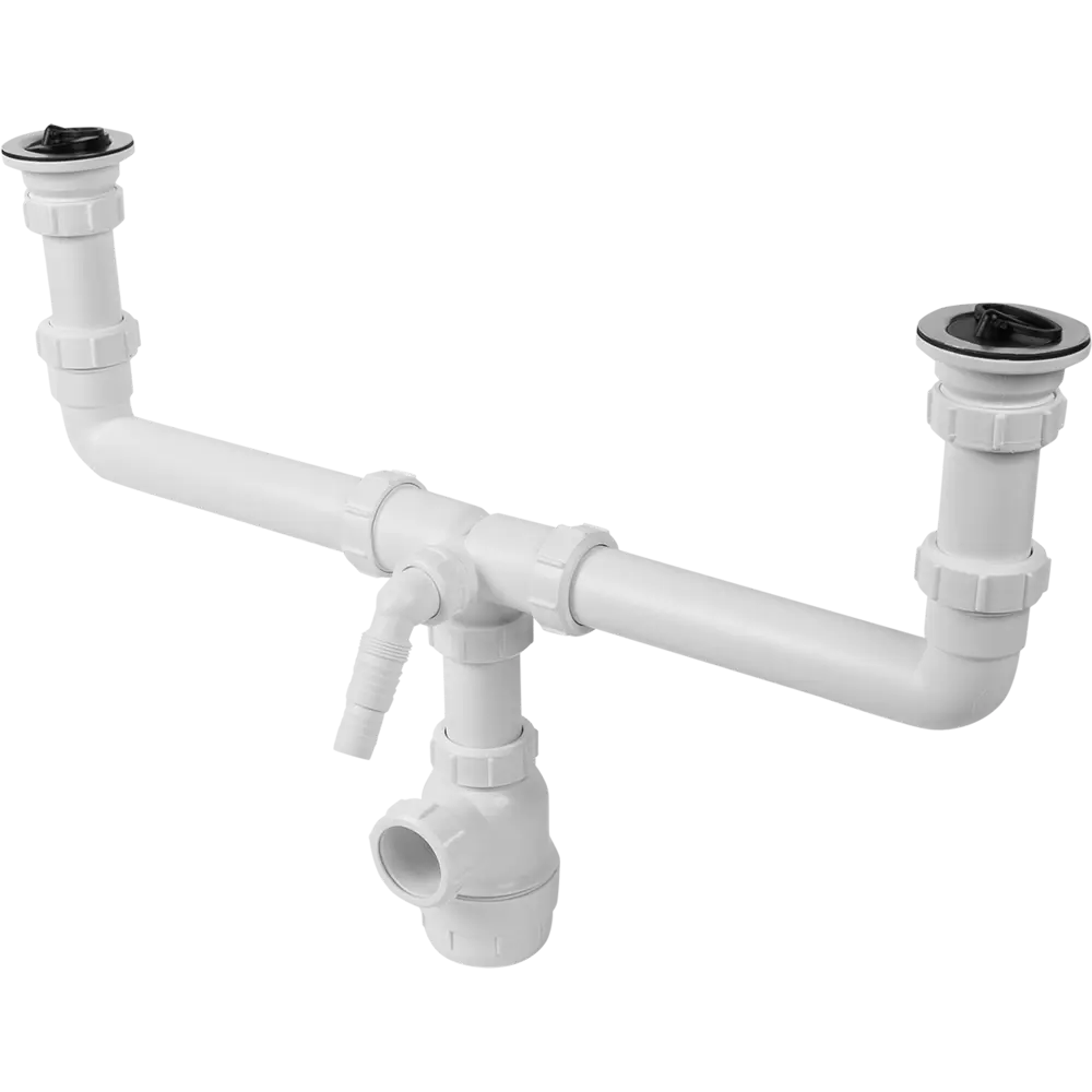 Сифон для двойной мойки McAlpine с выпуском регулируемый по высоте ø40 мм полипропилен MRSK5-A STLM-2111775