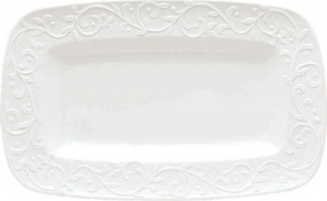10525062 Lenox Блюдо для бутербродов прямоугольное Lenox "Чистый опал, рельеф" 30,5см Фарфор