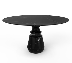 0-172 Круглый обеденный стол Pietra Nero Marquina Boca Do Lobo