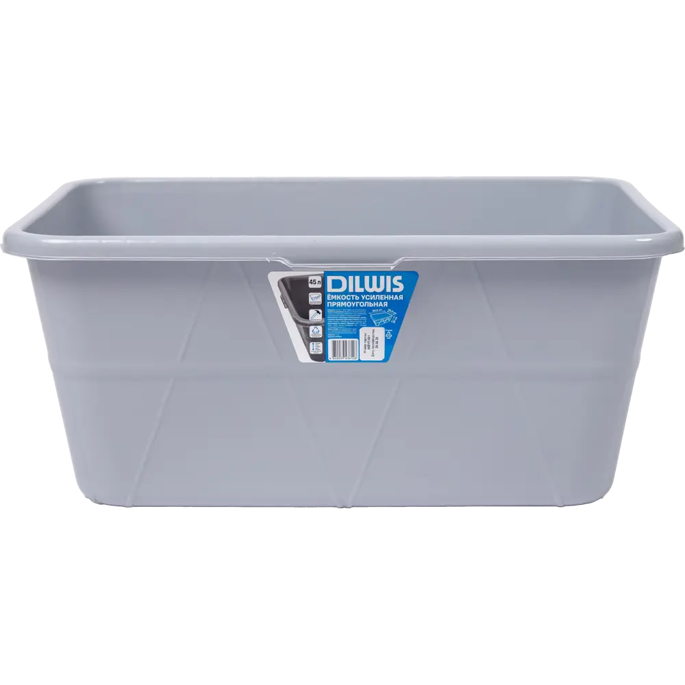 Усиленная строительная емкость DILWIS прямоугольная 45 л со шкалой 89396988 STLM-1570702 - Вид №1