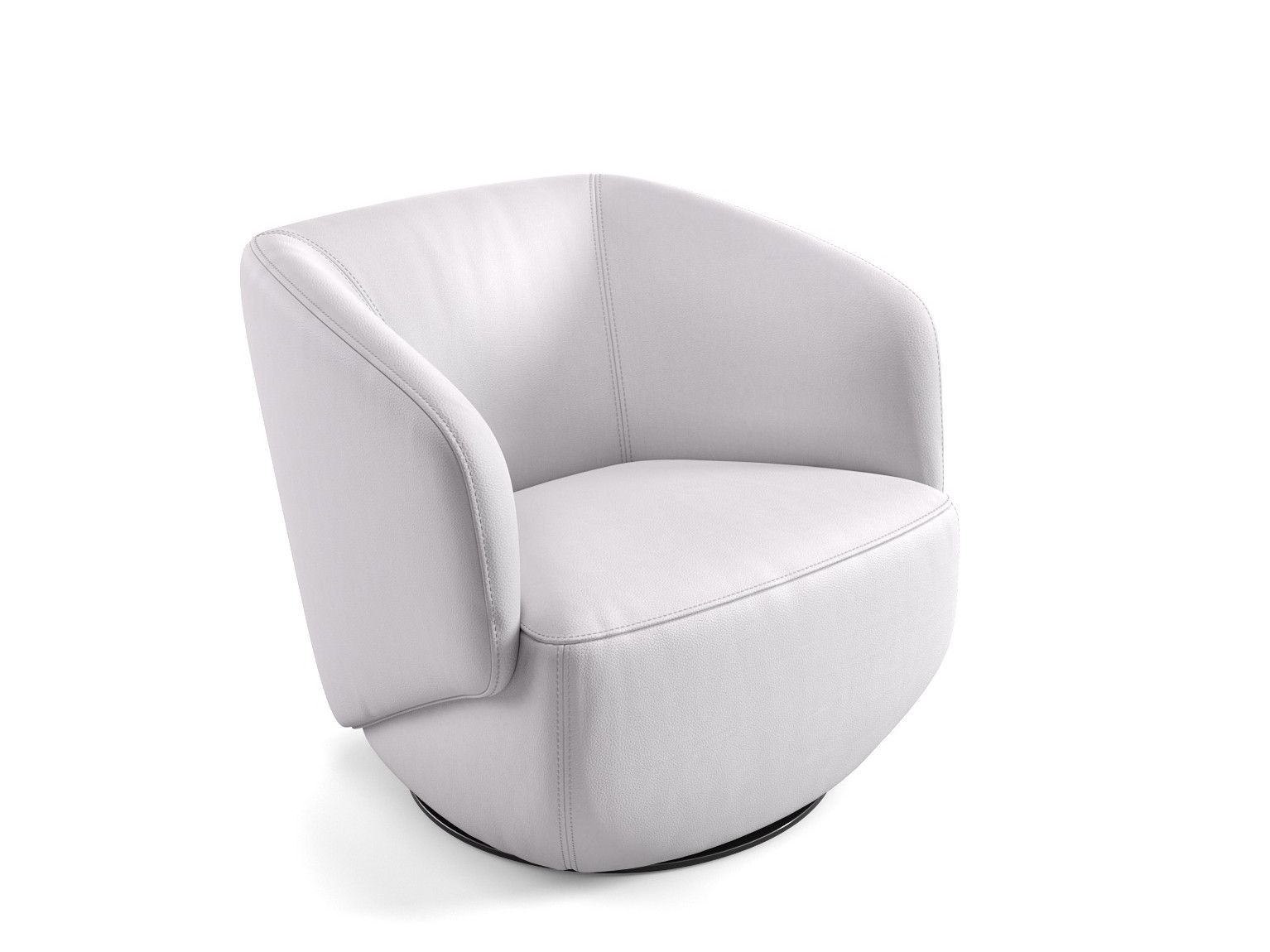 Кожаное вращающееся кресло с подлокотниками Sofanella VIGO ARCH-00074100