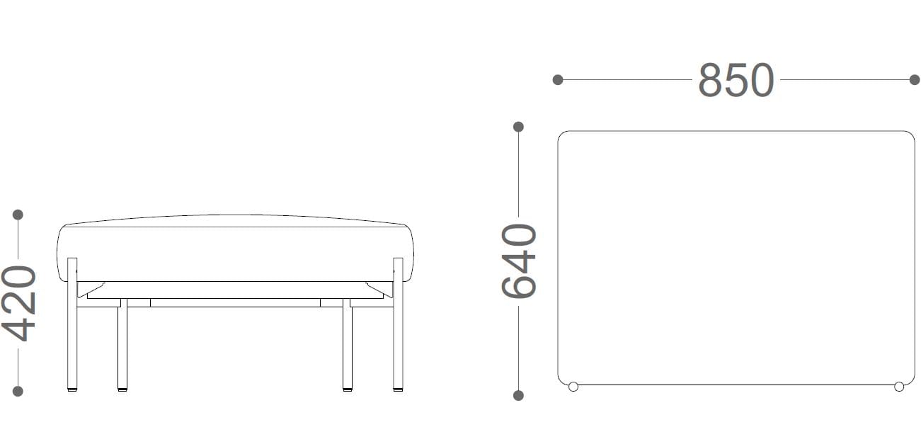 Мягкая скамья VAGHI Tilos ARCH-00138922 - Вид №2