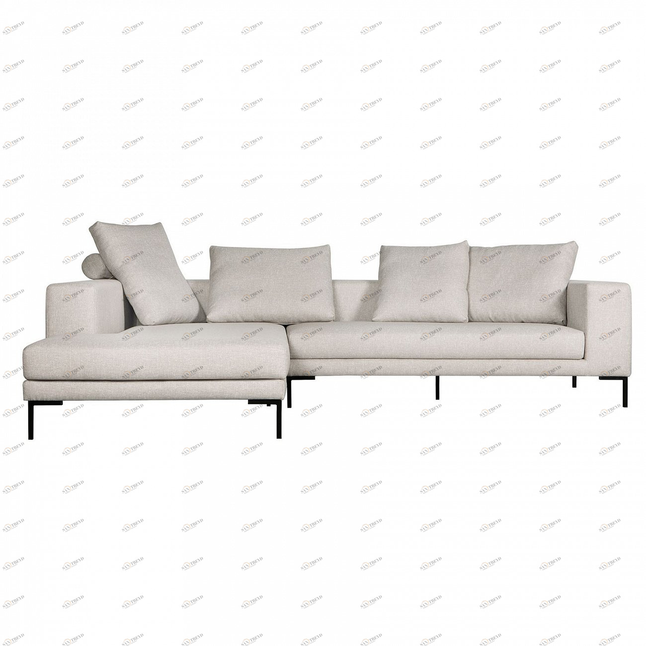 Диван Linnea трехместный угловой светло-серый SITS ДИЗАЙНЕРСКИЕ, LINNEA 192112 Серый 