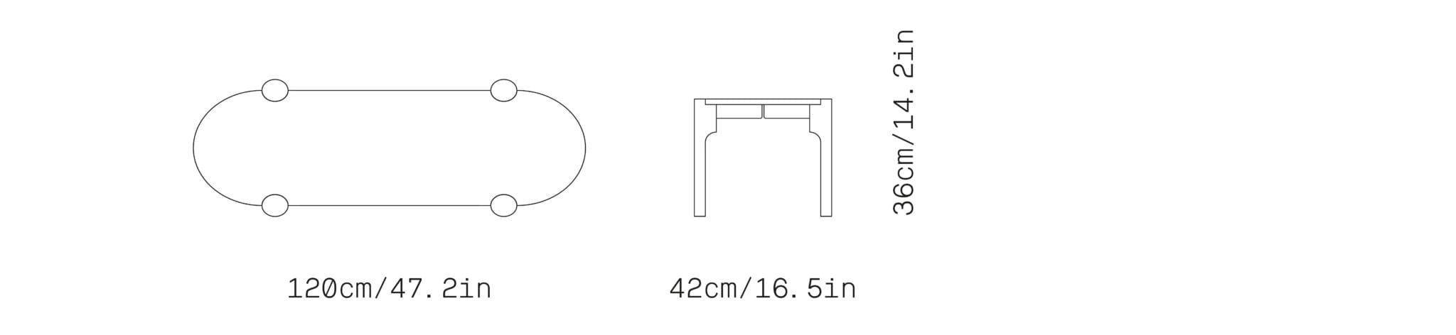 Деревянный овальный журнальный столик Omelette Editions Domus ARCH-00131252 - Вид №5