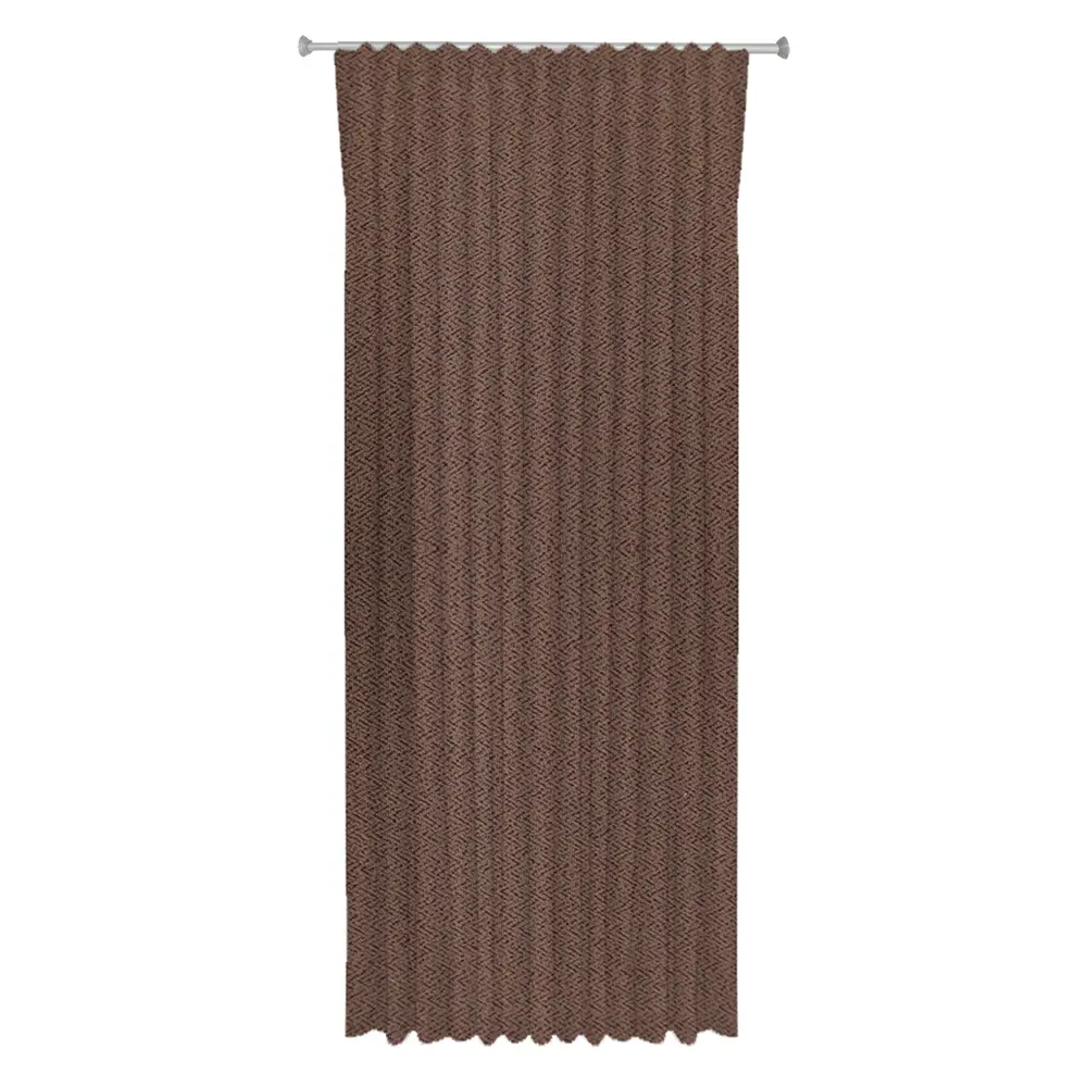 Штора WITERRA на ленте со скрытыми петлями 200×280 см бежевая в стиле кантри 89400590 STLM-1582769 - Вид №1