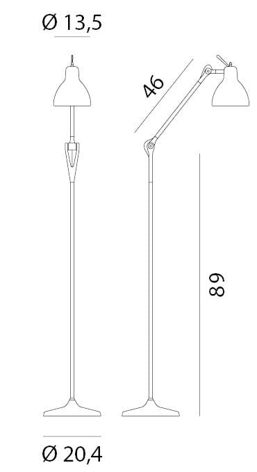 Торшер из стали и стекла с гибкой рукояткой Rotaliana Luxy ARCH-00083387 - Вид №2