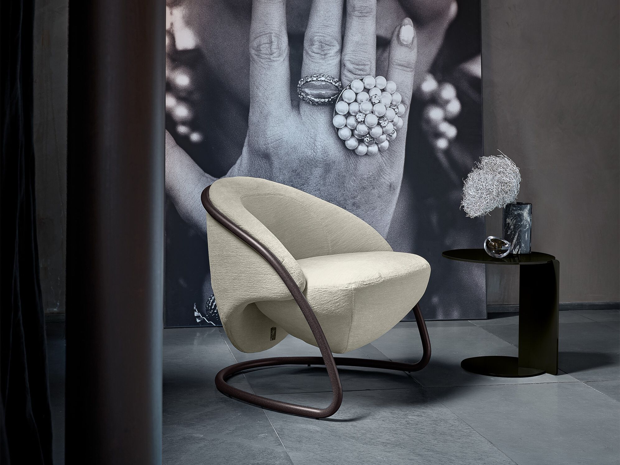 Круглый металлический журнальный столик Arketipo JOYSTICK ARCH-00027252 - Вид №4