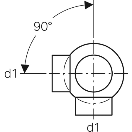 GEBERIT 366.330.16.1 Крестовина шаровая Geberit PE 88,5°, соединения 90° смещенные  - Вид №2