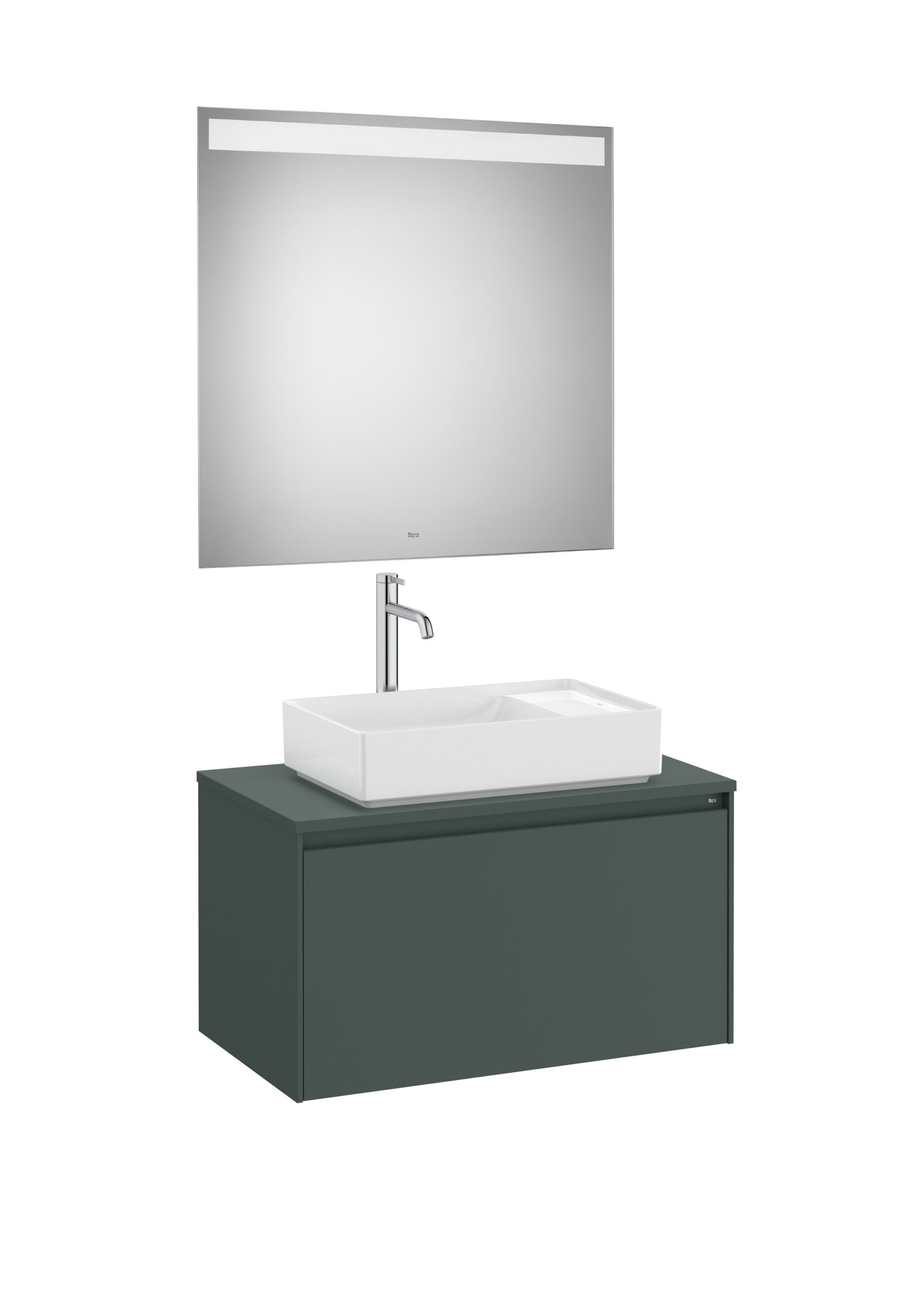 Деревянный одиночный умывальник с зеркалом Roca Ona ARCH-00036665 - Вид №3