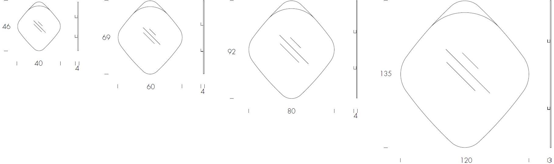 Tonin Casa Настенное стеклянное зеркало  T7542  - Вид №5