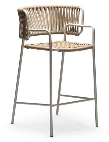 CHAIRS & MORE Высокий садовый табурет на морской веревке с подлокотниками Klot sun-id-1391045 - Вид №8