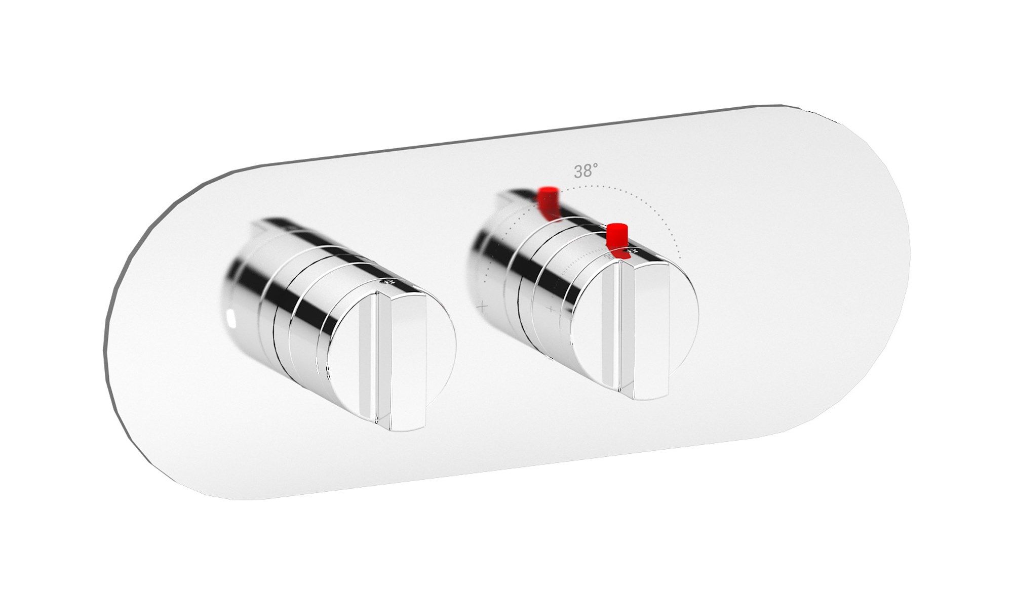 Термостатический смеситель для душа с 2 отверстиями IB Aqua ARCH-00095126 - Вид №3