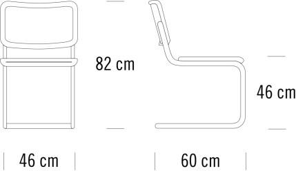 Thonet Консольный стул с сиденьем и спинкой из индийской трости S 32 / s 64 sun-id-1494498 - Вид №1