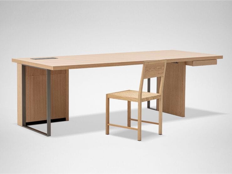 Деревянный шпон исполнительный стол с ящиками CAMERICH TIME ARCH-00052468