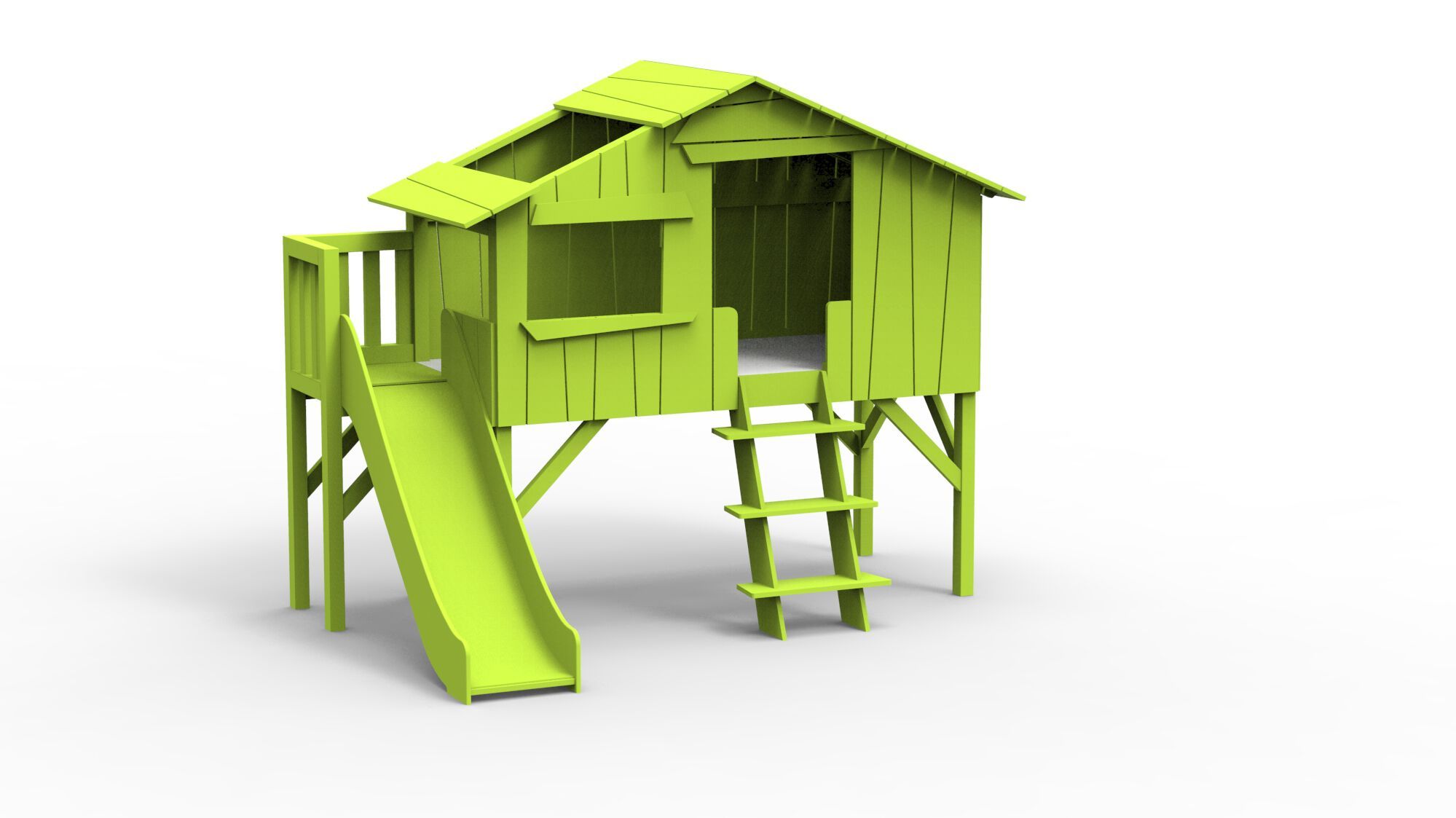 Кровать-чердак из МДФ с горкой и платформой Mathy by Bols TREEHOUSE BEDS &amp ARCH-00125739 - Вид №43