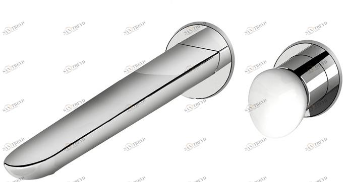 Fir Italia Смеситель для умывальника настенный из латуни с одной ручкой Synergy stone 95 9518208