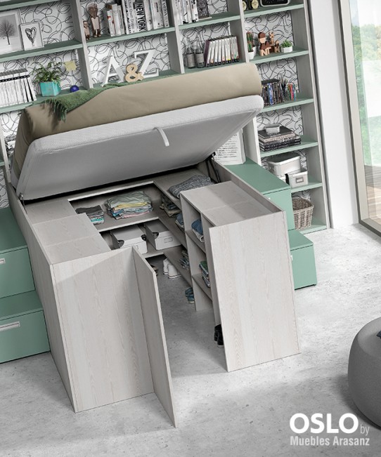 103093 Мебельный комплект с подъемной кроватью Ambiente 64 Arasanz Oslo Santreyd